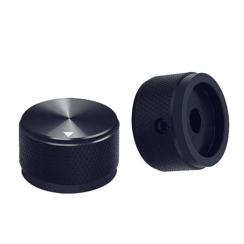 mxuteuk 4pcs Black Guitar Knobs Aluminum Alloy Potentiometer Control knurled Knob Volume Audio Electric Guitar Bass Screw Type 25 x 15.5mm (d*h) KNOB-03-25BK - Image 2